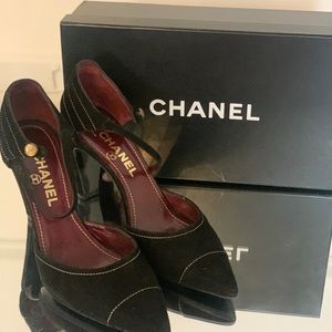 Beautiful sexy black chanel authentic shoes